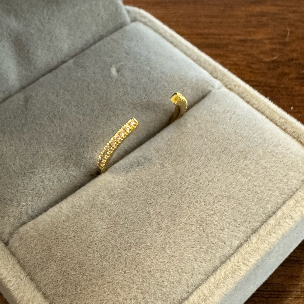 Yellow plated Cubic Zirconia ring